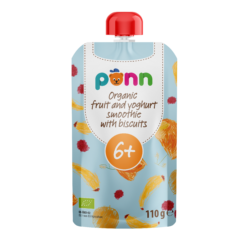 PÕNN Organic Fruit and yoghurt smoothie with biscuits 6+
