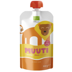 MUUTI Organic Banana-peach-mango puree with rice protein