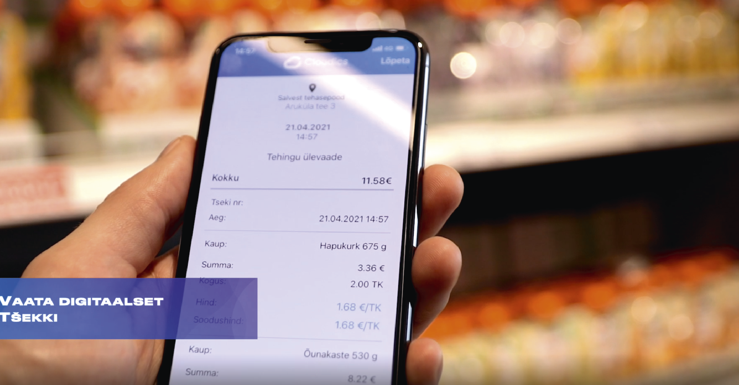Salvesti tehasepoes on võimalik sooritada ostud läbi Cloudics mobiilirakenduse!