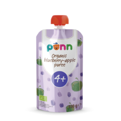 PÕNN Organic Blueberry-apple puree 4+