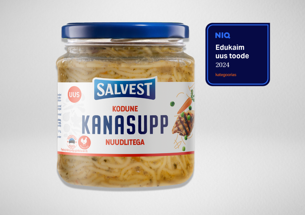 NielsenIQ uuring: 2024. aasta edukaim uudistoode valmistoitude kategoorias oli Salvesti Kanasupp