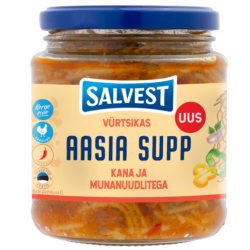 SALVEST Vürtsikas Aasia supp kana ja munanuudlitega